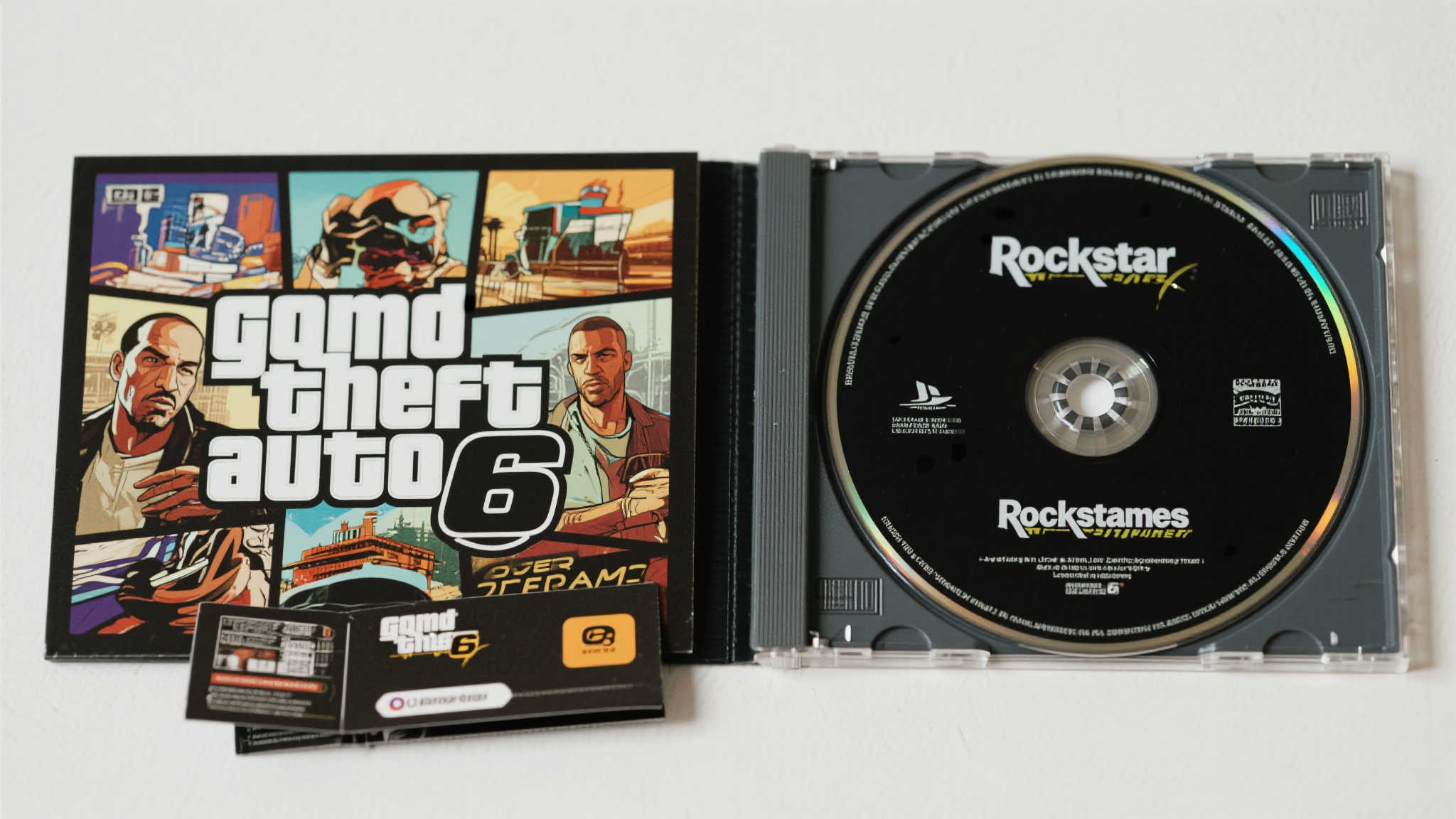 自制《GTA6》实体盘,效果竟然如此逼真! 在《GTA6》尚未公布发售日期的背景下,